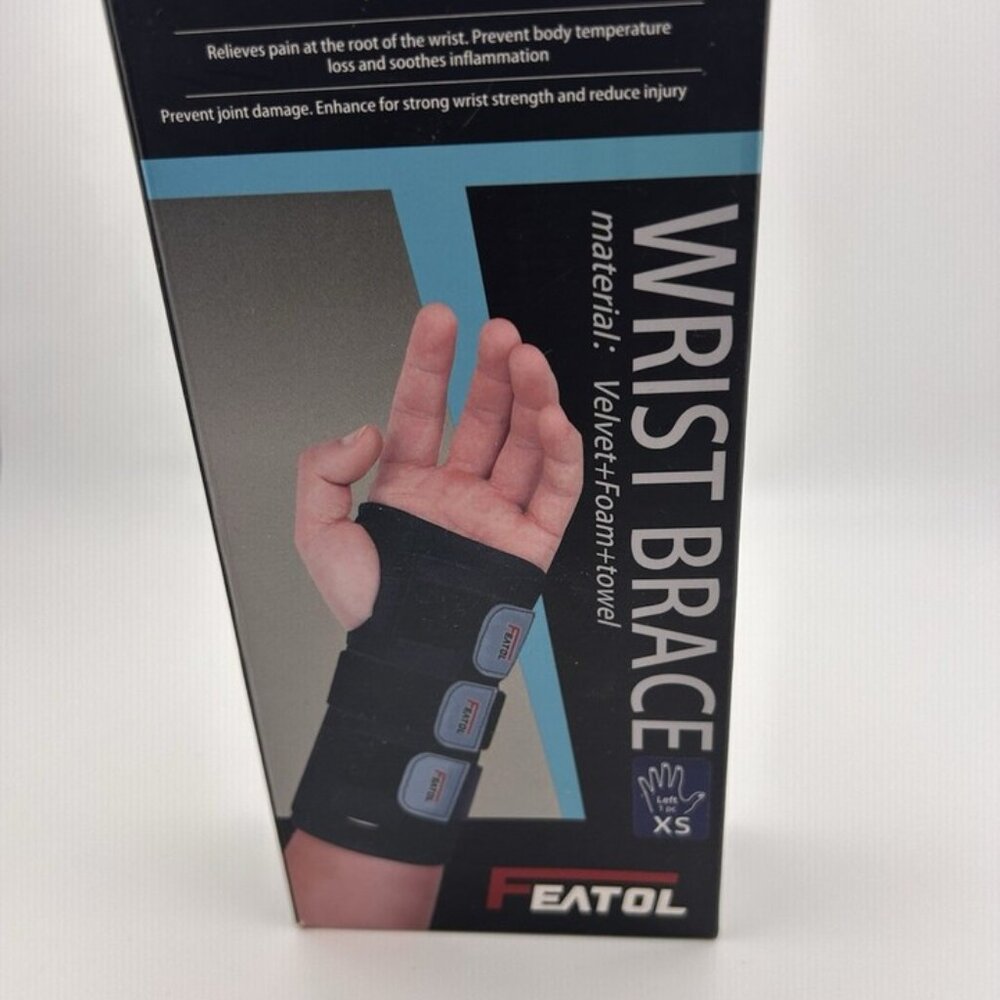 FEATOL Wrist Brace Size XS Left Wrist Stabilize Support Carpal Tunnel